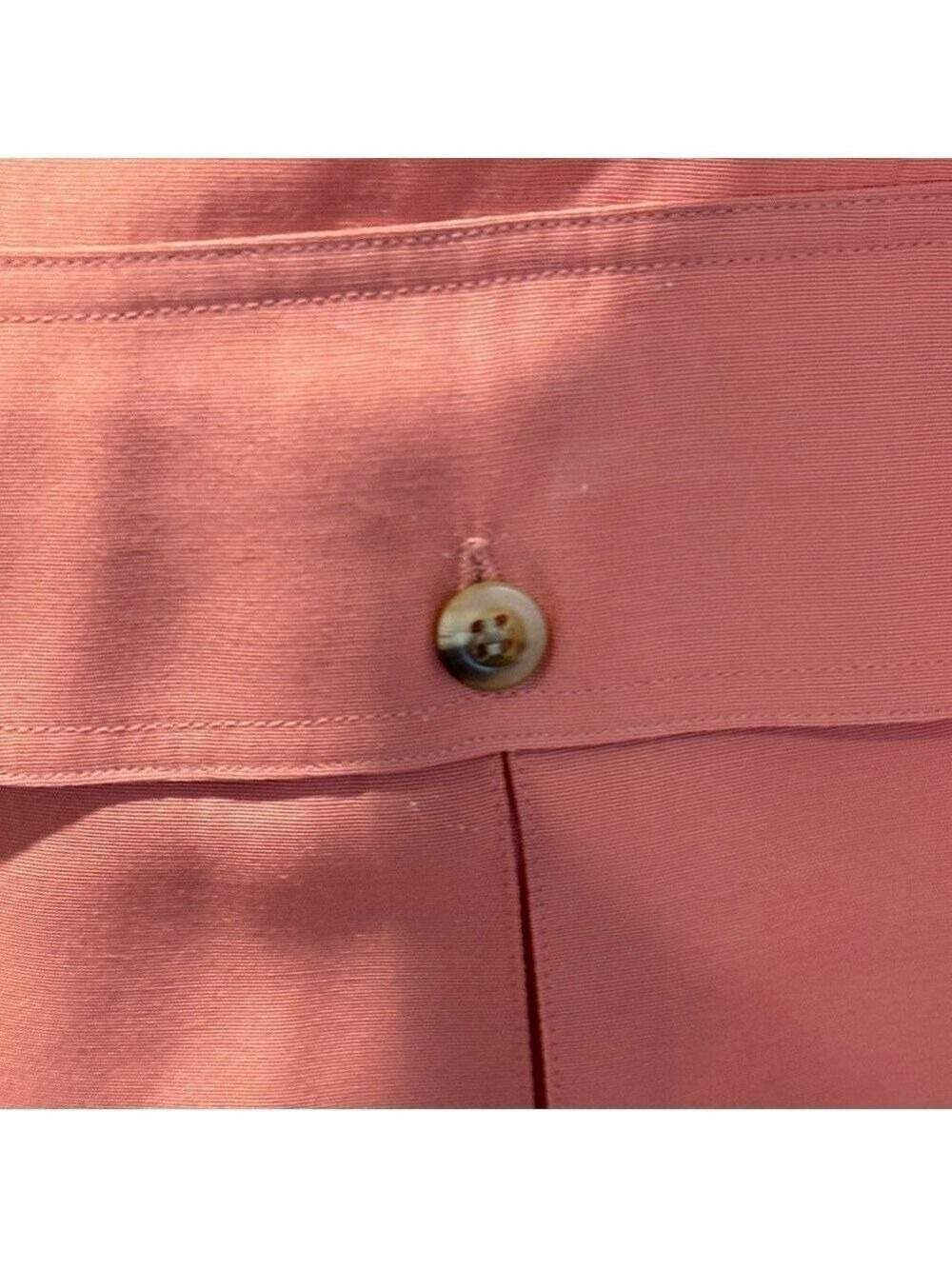 90s SAFARI STYLE BLOUSE LONG SLEEVE CLASSIC & CASUAL BUTTON DOWN PEACH 14 - Picture 13 of 15